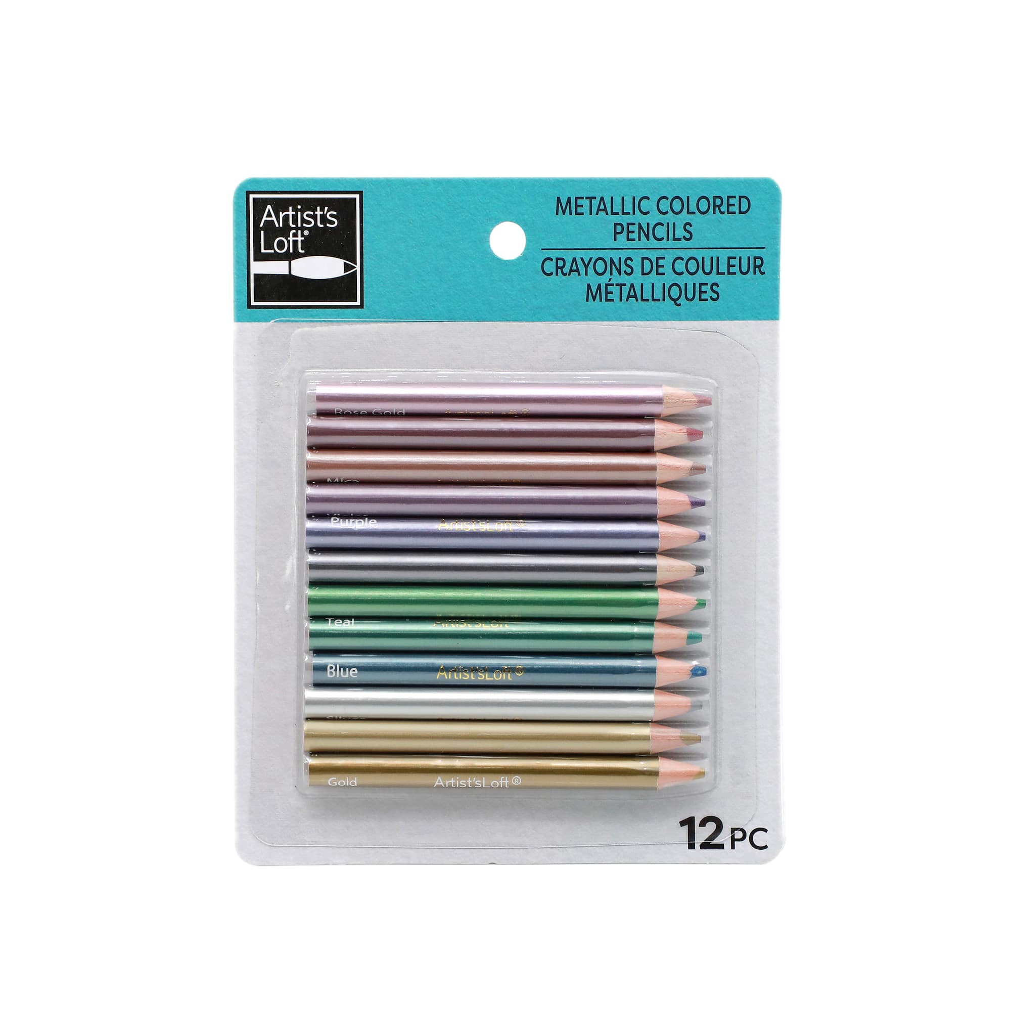 Mini Metallic Colored Pencils, 12ct. by Artist's Loft®